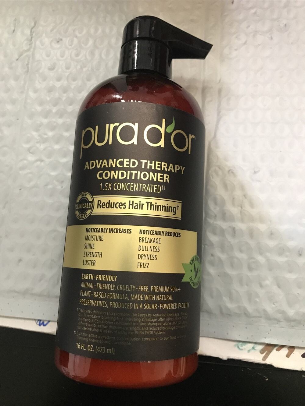 PURA D'OR Advanced Therapy Biotin Conditioner Reduces Hair Thinning 16 Fl Oz